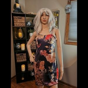 Spaghetti strap, short, floral dress